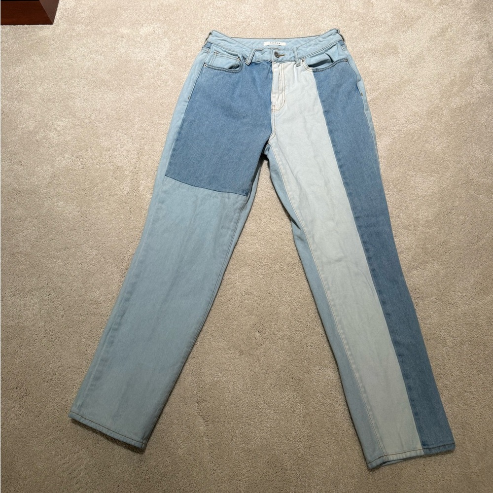 PacSun two-tone color block patchwork mom jean - size 28